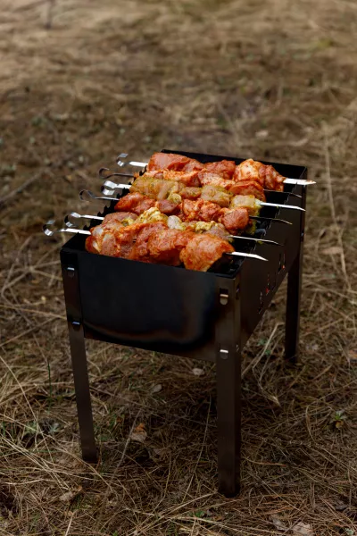Акустическая гитара, с мангалом, шампурами и углем, черная, АККОРД, ACD-40A-12-BK-LT  рис.2 