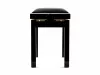 Банкетка с подъёмным механизмом, черная, глянцевая, велюр, Lutner, NK-02BG