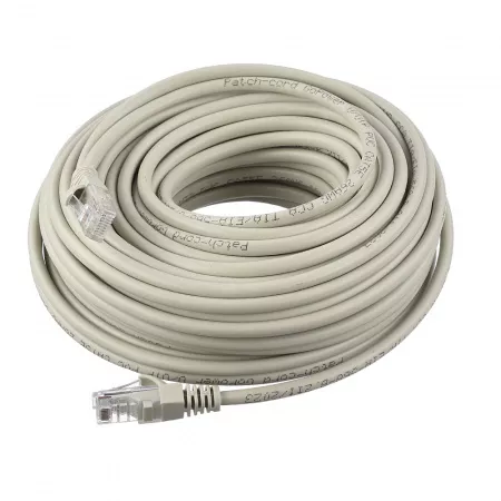 Патч-корд RJ-45 (m)-RJ-45 (m) 20.0м кат.5е ПВХ 26AWG, серый, в пакете, GoPower, 00-00027477