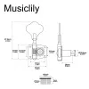 Колки для бас-гитары, 4 правых, хром, Musiclily, M446-4