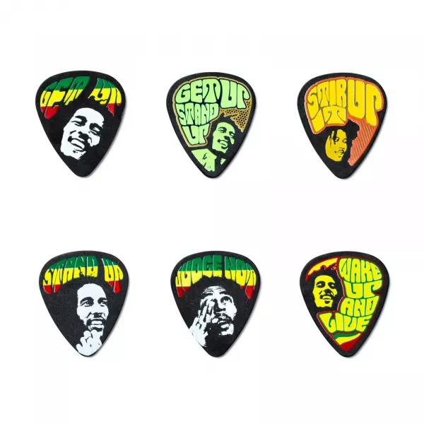 Bob Marley Poster Медиаторы 6шт, средние, в коробочке, Dunlop, BOB-PT06M  рис.2 