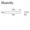 Верхний порожек для электрогитары Fender Strat/Tele, белый, 2шт, Musiclily, MX1992WH-2