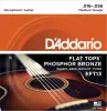 EFT13 FLAT TOPS Струны для акустической гитары фосфорная бронза 16-56 D`Addario