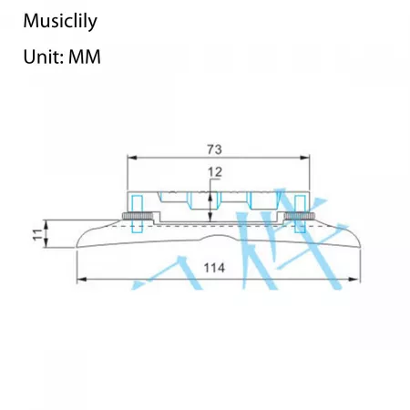 Бридж для мандолины, компенсирующий, Musiclily, M617