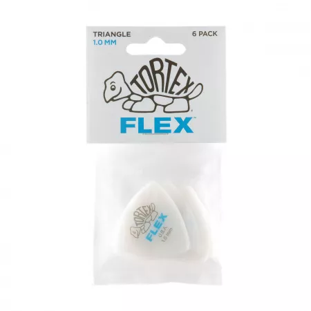 Tortex Flex Медиаторы, 6шт, толщина 1,00мм, треугольные, Dunlop, 456P1.0