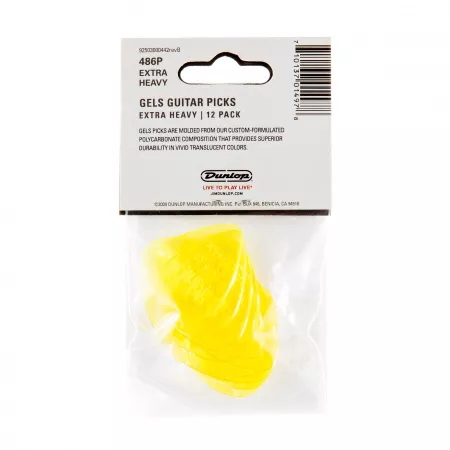 Gels Медиаторы 12шт, очень толстые, Dunlop, 486PXH