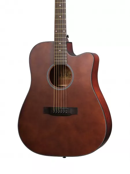 Гитара акустическая, с вырезом, коричневая, Foix, ZD-83CM-BR  рис.2 