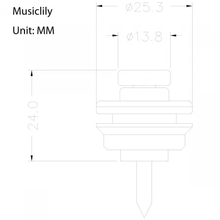 Крепление ремня с блокировкой (стреплоки), золото, 2шт, Musiclily, M187-2