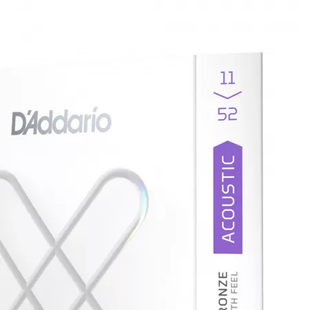 XS Комплект струн для акустической гитары, бронза 80/20, 11-52, D'Addario, XSABR1152