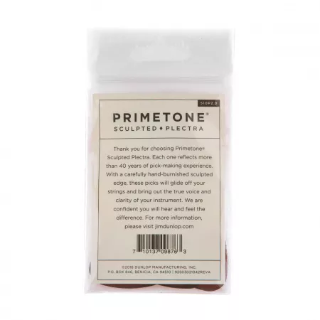 Primetone Медиаторы, 3шт, толщина 2,0мм, с насечкой, стандартные, Dunlop, 510P2.0