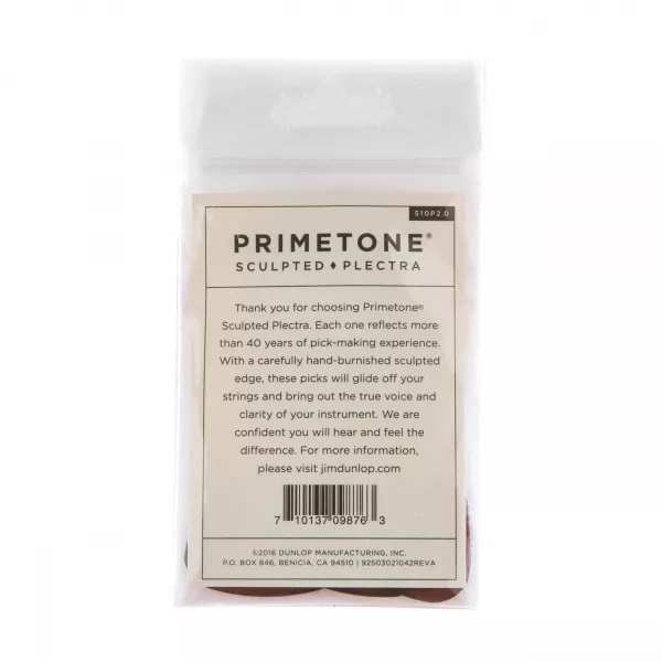 Primetone Медиаторы, 3шт, толщина 2,0мм, с насечкой, стандартные, Dunlop, 510P2.0  рис.2 