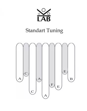 KL-A-S9SS-R Калимба санса 9, малая, Standart, красная, Kalimba LAB