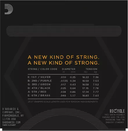 NYXL1046BT NYXL Комплект струн для электрогитары, Regular Light, 10-46, D'Addario