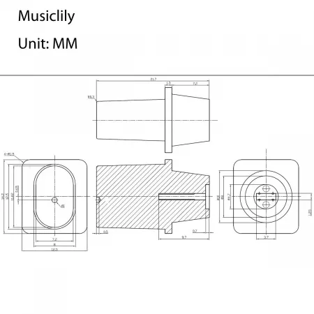 Ручка переключателя Telecaster, черная, 5 штук, Musiclily, M975-5