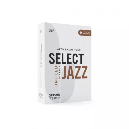 Organic Select Jazz Unfiled Трости для саксофона альт, размер 3M, 10шт, D'Addario, ORRS10ASX3M