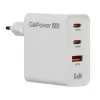 Сетевое З/У GPQC10 1USB+2Type-C 65W QC3.0 GAN белый, GoPower, 00-00028405