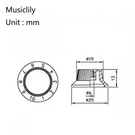 Комплект ручек потенциометров (2+1), Strat Style, мятно-зеленые, Musiclily, MX1563MG-2MX1564MG