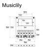Бридж для электрогитары Tele, хром, Musiclily, MX2609CR