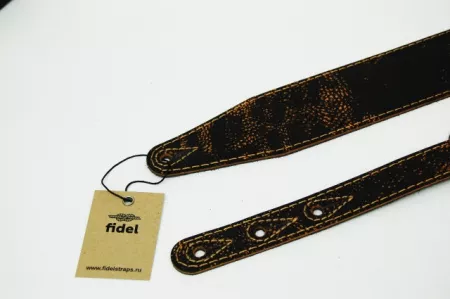 Leather 21 Ремень для гитары, кожаный, гремучник, Fidel, FL60003L21