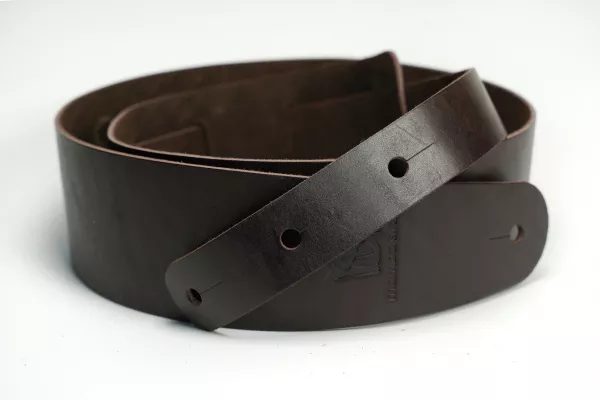 Ремень для гитары, кожаный, горький шоколад, Mamba straps, MB6061-113  рис.2 