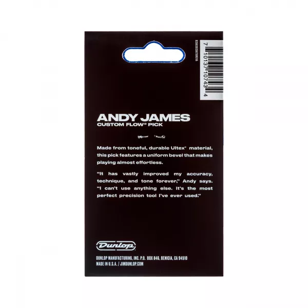 Andy James Flow Jumbo Медиаторы 3шт, толщина 2.0мм, Dunlop, 546PAJ2.0  рис.2 