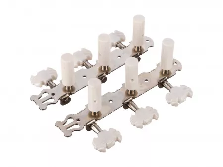 Колки для классической гитары, на планке, никель, Paxphil, JC-79-3+3-CR