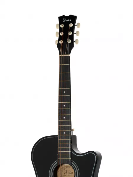 Акустическая гитара, черная, с вырезом, Foix, FFG-1038BK  рис.2 