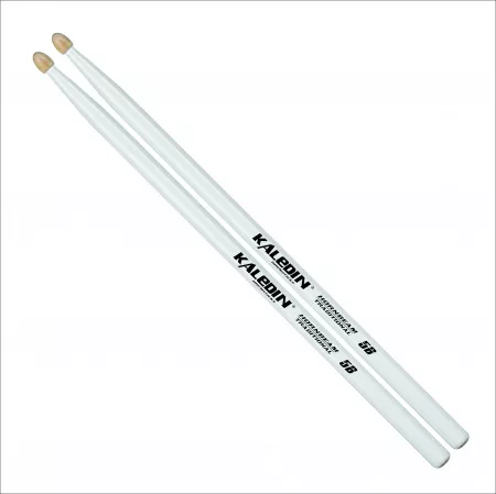 5A Барабанные палочки, граб, деревянный наконечник, белые, Kaledin Drumsticks, 7KLHBW5A