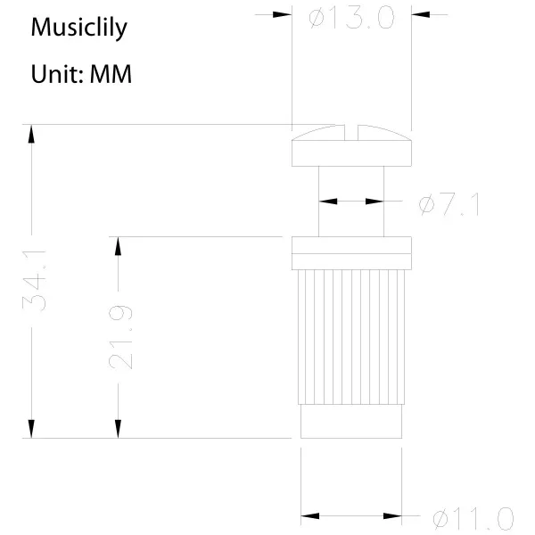 Стоп-бар для гитар LP Style, хром, Musiclily, M203  рис.2 