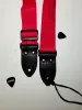 Ремень для гитары, полиэстер, красный, LionStraps, LS.P.C.010