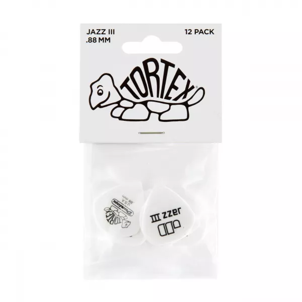Tortex White Jazz III Медиаторы 12шт, толщина 0,88мм, Dunlop, 478P.88  рис.2 