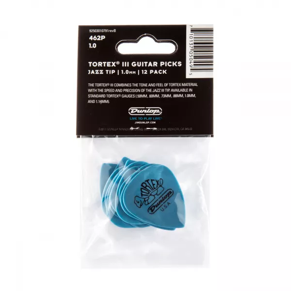 Tortex III Медиаторы 12шт, толщина 1,00мм, Dunlop, 462P1.00  рис.2 