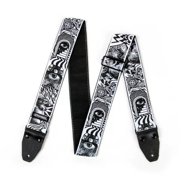 I Love Dust Skulls Ремень для гитары, рисунок «черепа», Dunlop, ILD04  рис.2 