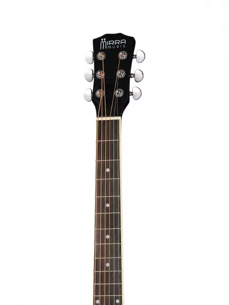 Акустическая гитара, с вырезом, черная, Mirra, MAG-41C-BLK  рис.2 