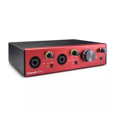 Звуковая карта USB, 2 входа-4 выхода, 24 бит/192 кГц, Focusrite, Clarett+2Pre