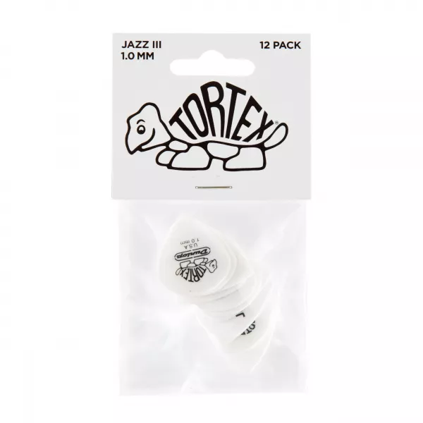Tortex White Jazz III Медиаторы 12шт, толщина 1,00мм, Dunlop, 478P1.0  рис.2 