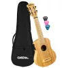 Bamboo Series Укулеле сопрано со звукоснимателем, с чехлом, цвет натуральный, Cascha, HH-2312E