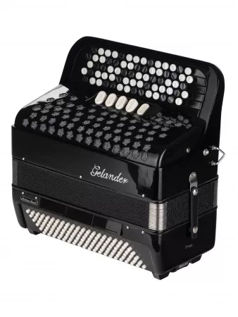 Кнопочный аккордеон 72/120/5+3, черный, Gelander, GH5120H-3-BLACK