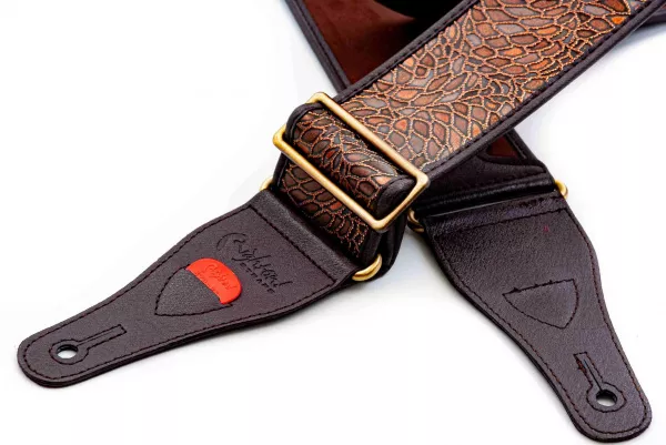 Talisman Alien Brown Ремень для гитары, текстиль/синтетика, коричневый, RightOn Straps, 8419612000803  рис.2 