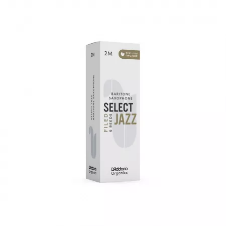 Organic Select Jazz Filed Трости для саксофона баритон, размер 2M, 5шт, D'Addario, ORSF05BSX2M
