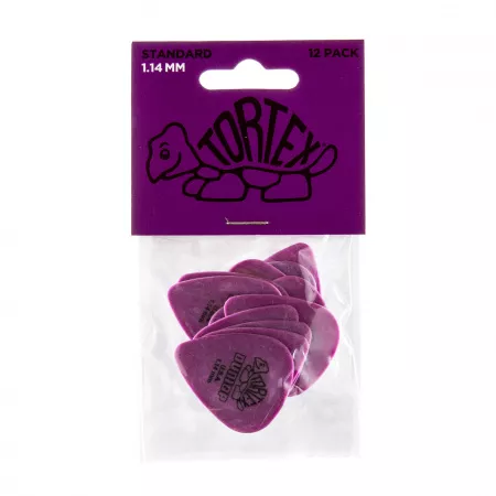 Tortex Standard Медиаторы 12шт, толщина 1,14мм, Dunlop, 418P1.14
