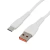 Кабель GP07T USB (m)-Type-C (m) 1.0м 2.4A, силикон, белый, GoPower, 00-00022801