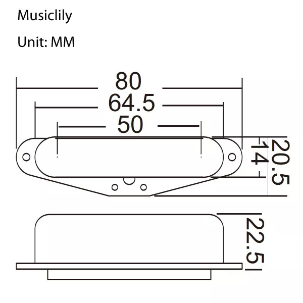 Звукосниматель магнитный сингл, для Tele, нековый, хром, Musiclily, MX1252CR  рис.2 
