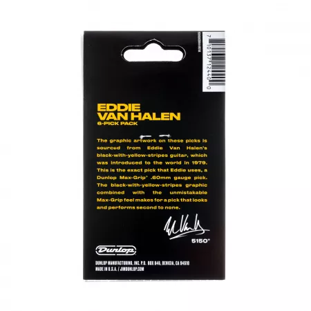 EVH VH II Медиаторы 6шт, толщина 0.60мм, Dunlop, EVHP04