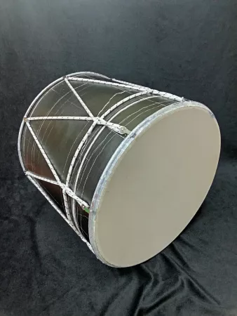 Барабан кавказский 13.5", цвет черный мрамор, с чехлом, MEZZO, MZ-B13,5mbk