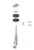19023801 Hardware 600 BA-CH PU 2 Рифленая гайка М6 держателя тарелки, плоская, Sonor