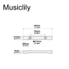Ретейнер для 5-струнной бас-гитары, хром, 1 шт, Musiclily, MX2718CR