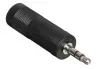 Переходник Jack 3.5мм(m)-Jack 6.3мм(f) черный, GoPower, 00-00032069