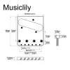 Бридж для электрогитары Tele, хром, Musiclily, MX1841CR