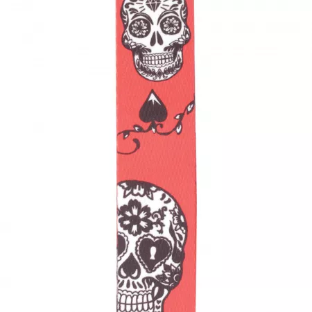 Ремень для гитары, рисунок Red Sugar Skulls, полиэстер, Planet Waves, P20W1414